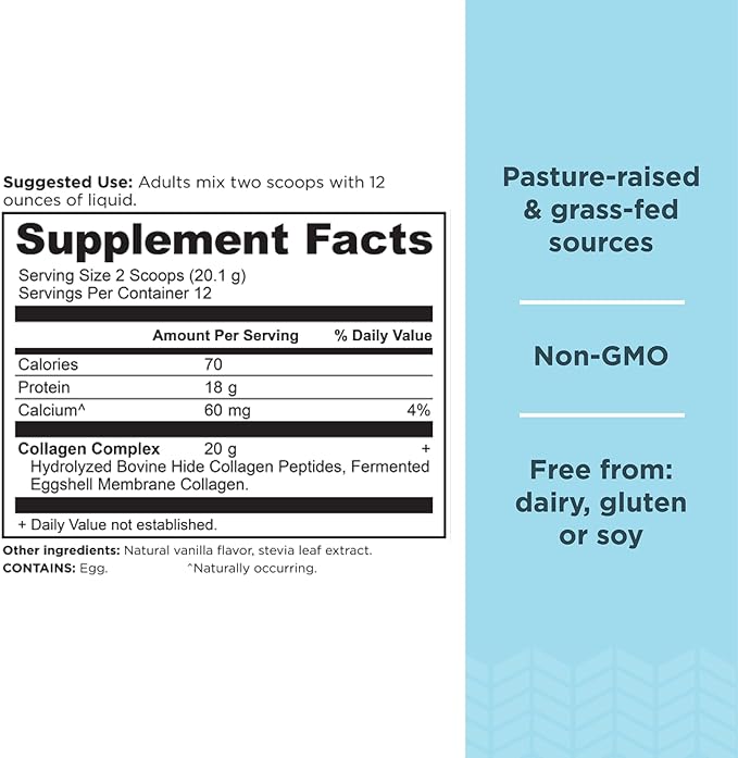 Ancient Nutrition Collagen Peptides, Collagen Peptides Powder, Vanilla Hydrolyzed Collagen, Supports Healthy Skin, Joints, Gut, Keto and Paleo Friendly, 12 Servings, 20g Collagen per Serving