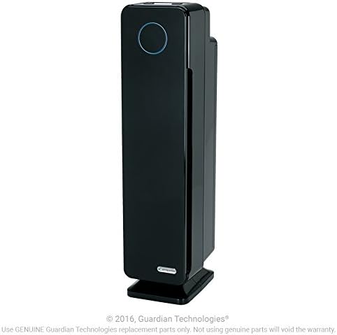 GermGuardian Air Purifier for Home with HEPA Pure Filter, UV-C Light Sanitizer, Eliminates Germs, Filters Allergens, Pollen, Smoke, Dust, Pet Dander, Mold, Odors, 28", Black, AC5300B