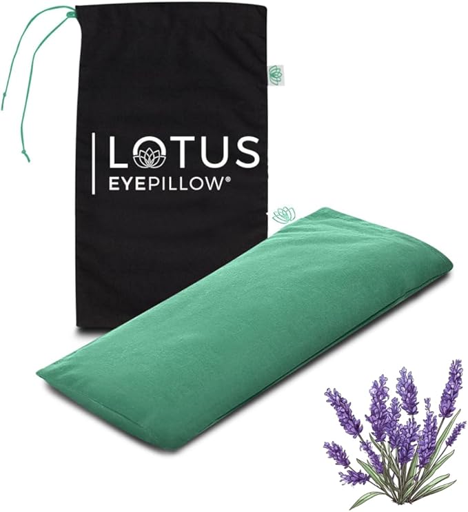Lotus Weighted Lavender Eye Pillow|Sleeping & Meditation Mask|Yoga Eye Pillow |Lavender Aromatherapy Eye Pillow | Hot or Cold Pack| Head Ache Relief | Sleep mask Relaxing Gift Men, Women & Employees
