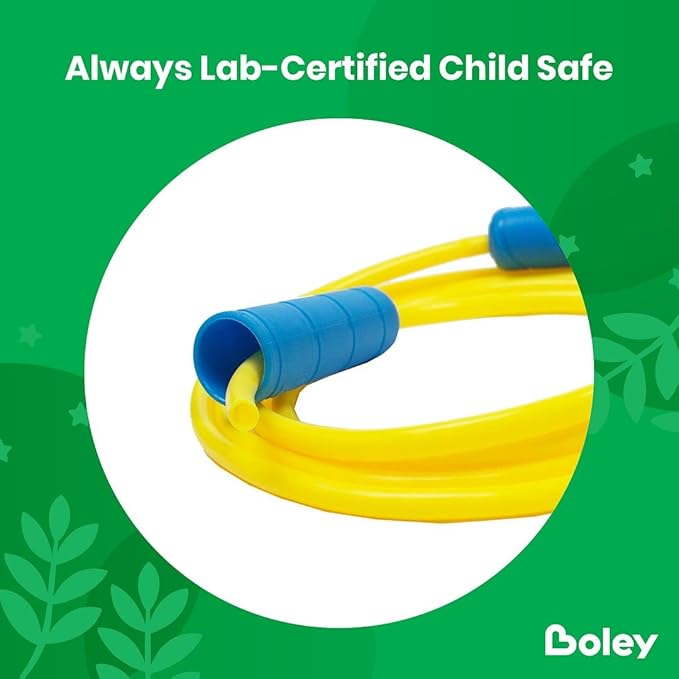 Boley Kids Jump Rope Set - 12 Pack, 7ft Durable Skipping Ropes with Non-Slip Handles for Boys & Girls, Fun Outdoor Activity, Assorted Vibrant Colors, Child-Safe Exercise Equipment