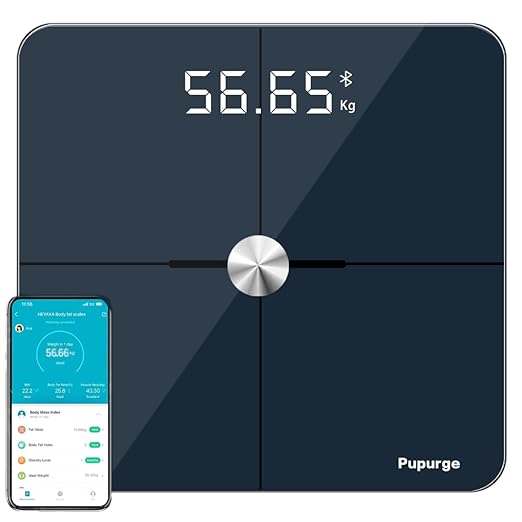 Smart Scale for Body Weight, Bathroom Scales Accurate to 0.1lb/0.05kg can be calibrated, Bluetooth Body Fat Scale BMI, 25 Metrics Body Composition Monitor Health Analyzer with App, ITO Glass, 400 lbs