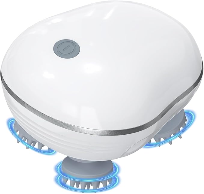 Upgraded Handheld Pet Massager for Dogs and Cats - Portable With 4 Rotating Heads, Waterproof Electric for Relieving Tight Stiffness Muscles, Promote Bonding