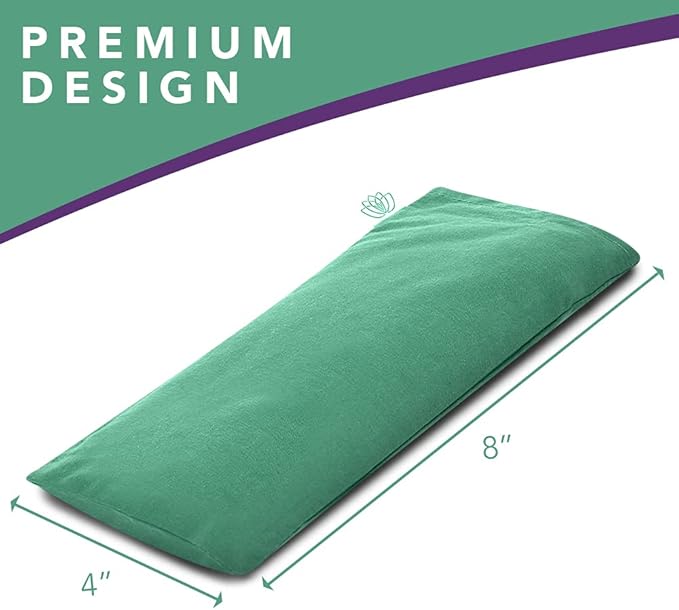 Lotus Weighted Lavender Eye Pillow|Sleeping & Meditation Mask|Yoga Eye Pillow |Lavender Aromatherapy Eye Pillow | Hot or Cold Pack| Head Ache Relief | Sleep mask Relaxing Gift Men, Women & Employees