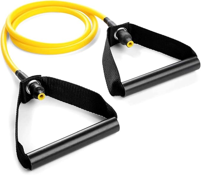 Champion Sports Resistance Tube Bands for Men and Women, Extra Light to Super Heavy Resistance - Durable Fitness Band for Strength Training, Stretching, Rehabilitation - Premium Home Workout Equipment
