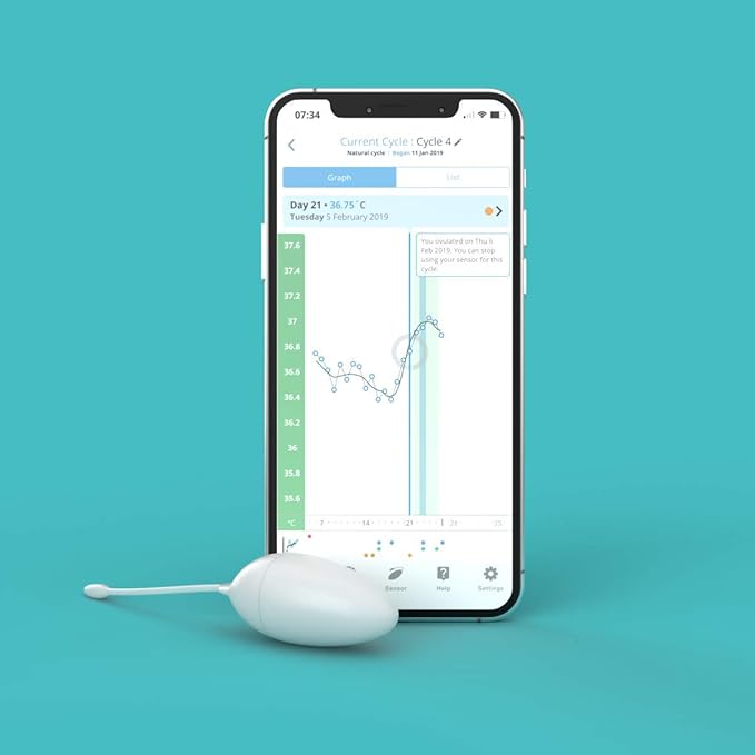OvuCore by OvuSense - Real Time Ovulation Test & Predictor, Fertility Monitor Kit with Tracking App Included, Clinically Proven Accuracy Even for Irregular Cycles and PCOS