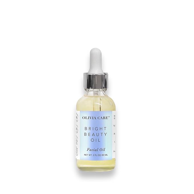 Olivia Care Facial Oil - Jojoba, Safflower, Vitamin E & Lemon Essential Oil | All Natural - Brightening, Calming, Anti-aging & Antioxidants - Remove Wrinkles