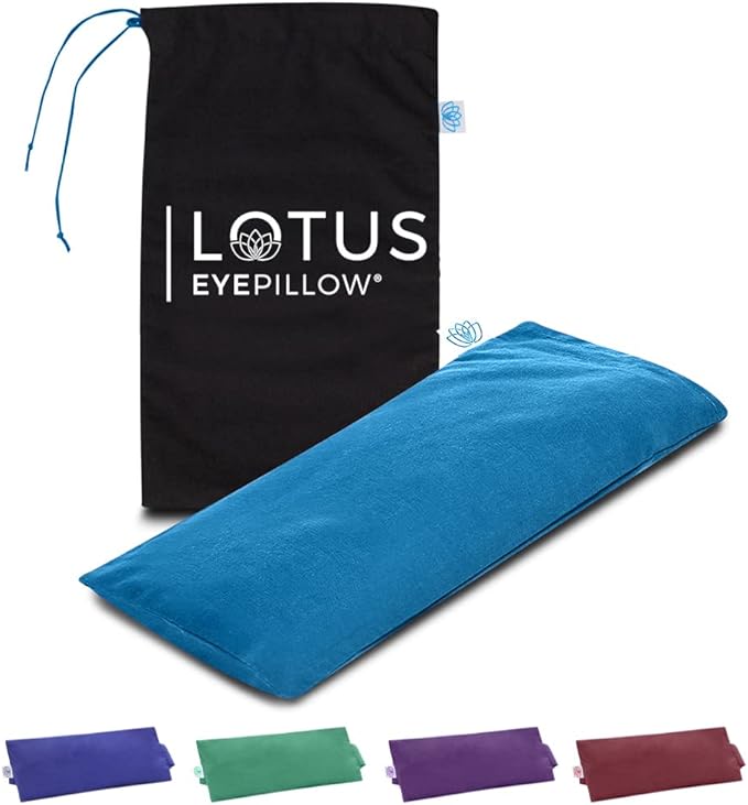 Lotus Weighted Lavender Eye Pillow|Sleeping & Meditation Mask|Yoga Eye Pillow |Lavender Aromatherapy Eye Pillow | Hot or Cold Pack| Head Ache Relief | Sleep mask Relaxing Gift Men, Women & Employees