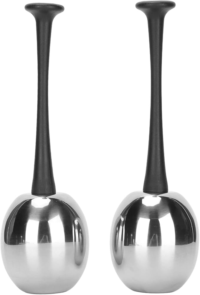 Ice Globes for Face, Facial Ice Glove, Facial Ice Globes Facial Globes Massaging to Reduce Swelling Stainless Steel Ergonomic Design Stainless Steel Ice Black Handle