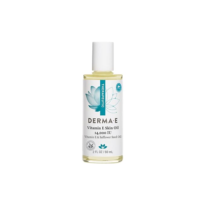 Derma E Vitamin C Serum with Hyaluronic Acid 2oz, Vitamin E Cream 12,000 IU 4oz, Vitamin E Face Oil 14,000 IU with Safflower Oil 2oz – Anti-Aging, Hydrating, Brightening Skincare Trio
