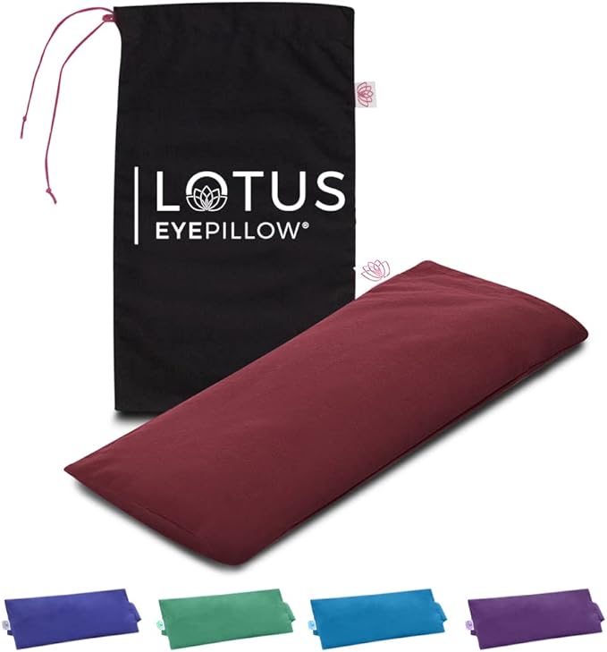 Lotus Weighted unscented Eye Pillow|Sleeping & Meditation Mask|Yoga Eye Pillow| Soothing Weighted Eye Pillow | Hot or Cold Pack| Head Ache Relief | Sleep mask Relaxing Gift Men, Women & Employees