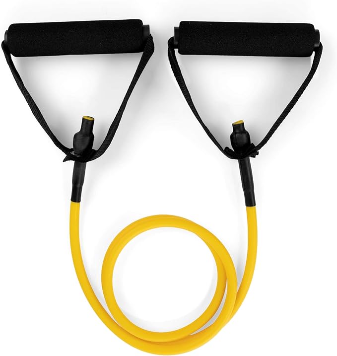 Champion Sports Resistance Tube Bands for Men and Women, Extra Light to Super Heavy Resistance - Durable Fitness Band for Strength Training, Stretching, Rehabilitation - Premium Home Workout Equipment