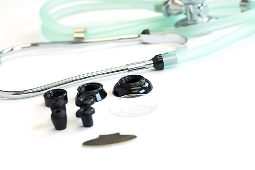 Primacare DS-9295-FS 30" Sprague Rappaport Style Stethoscope for Doctors, Nurses and Medical Students, First Aid Professional Dual Head Cardiology Kit for Men, Women and Pediatric, Frosted Seabreeze