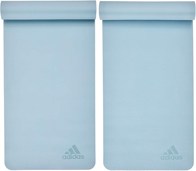 adidas Premium Yoga Mat, Firm-Density Workout Mat, 5 mm