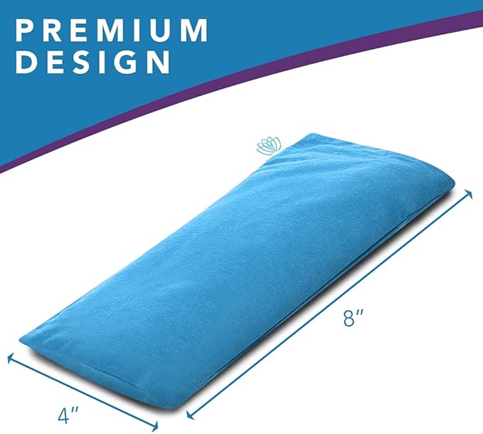 Lotus Weighted Lavender Eye Pillow|Sleeping & Meditation Mask|Yoga Eye Pillow |Lavender Aromatherapy Eye Pillow | Hot or Cold Pack| Head Ache Relief | Sleep mask Relaxing Gift Men, Women & Employees