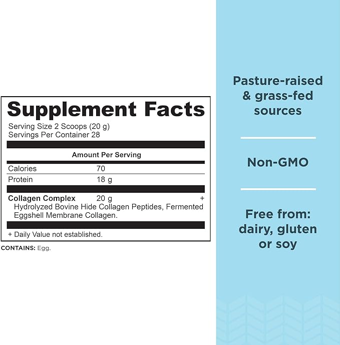 Ancient Nutrition Collagen Peptides, Collagen Peptides Powder, Unflavored Hydrolyzed Collagen, Supports Healthy Skin, Joints, Gut, Keto and Paleo Friendly, 28 Servings, 20g Collagen per Serving