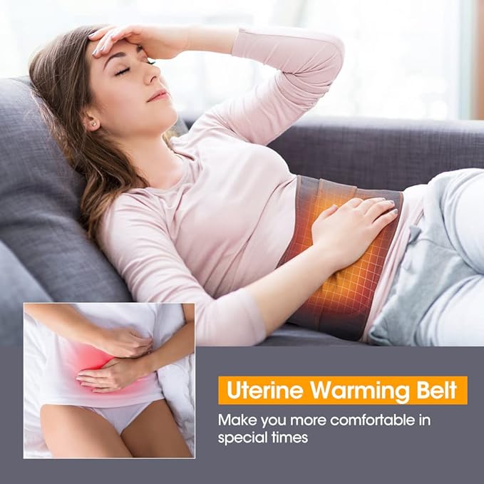 Heating Pad Back Brace with Heat and Massage,Heated Back Massage with Rechargeable Battery, Back Heat Support Belt for Men Women, Heating pad with Massager for Back