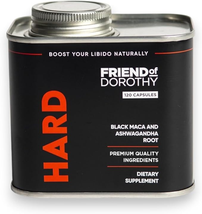 Hard Supplement for Men - Black Maca & Ashwagandha Root - Natural Performance Support - Enhances Energy, Vitality, Hormonal Balance - 120 Capsules - Vegetarian-Friendly Formula