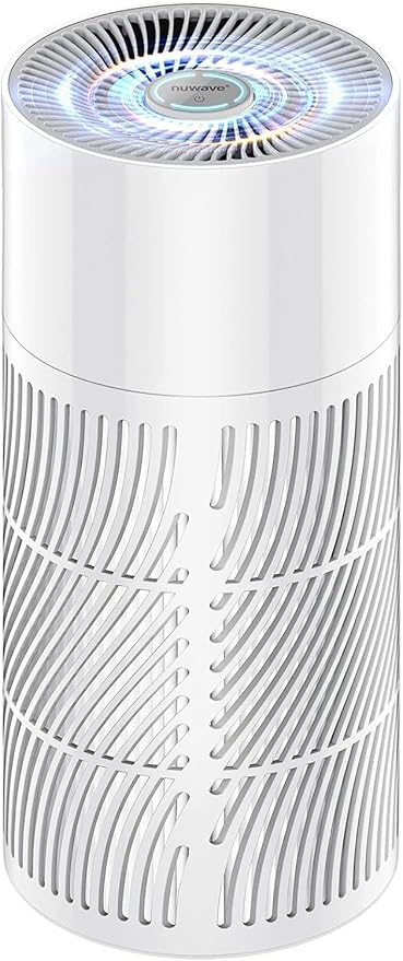 Nuwave Air Purifiers for Home Large Room Up to 857ft², XXL Size H13 True HEPA Filter, 17dB Air Cleaner for Bedroom, 3 Fan Speeds, 360° Air Intake, Remove to 0.3 Micron Dust Smoke Pollutants Odor