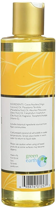 PURE FIJI Nourishing Exotic Body Oil - Natural Coconut Oil for Skin in Bath & SPA with Vitamin E - Body Oil, Massage Oil, Body Lotion For Women and Men, Pineapple, 8oz