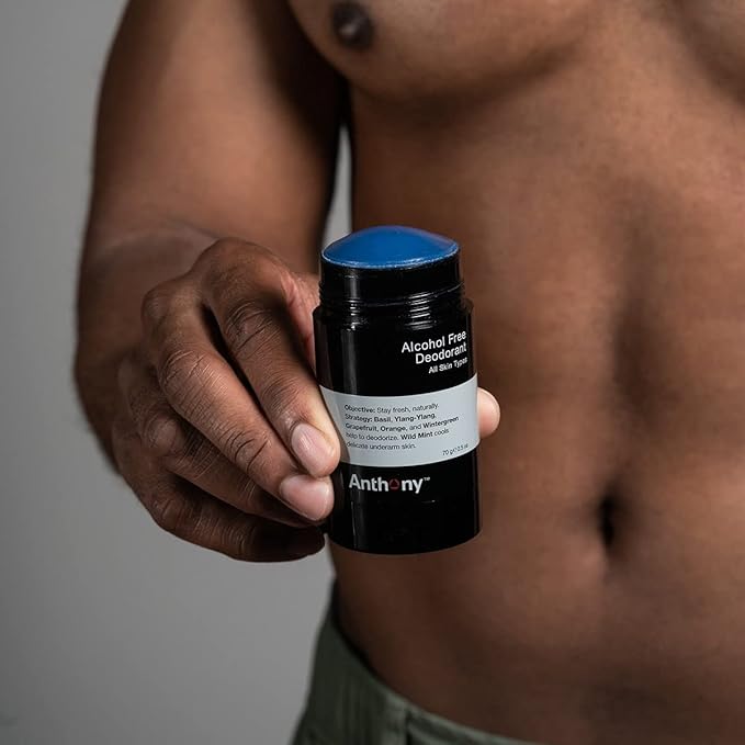 Anthony Alcohol Free, Aluminum Free Deodorant for Men 2.5 Fl Oz and Anthony No Sweat Body Defense Deodorant for Men 3 Fl Oz