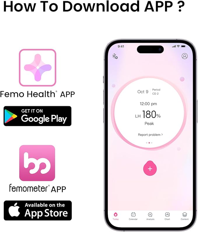 Femometer Ovulation Test Strips Refill for Ivy-103 Only, 20 Pack LH Test Strips for Women, Fertility Test Strips, Powered by femometer Ovulation Tracker App, Over 99% Accurate Result