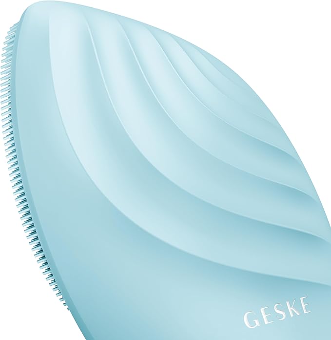 SmartAppGuided Sonic Facial Brush 5 in 1 | Vibrating Electric Cleansing Brush | Soft Silicone | Professional Cleanser | Skin Exfoliator | Face Massager