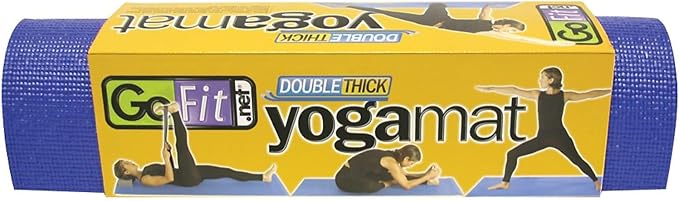 Gofit Sapphire Blue Double-Thick Yoga Mat, 68-Inch (GF-2XYOGA) (GOFGF2XYOGA)