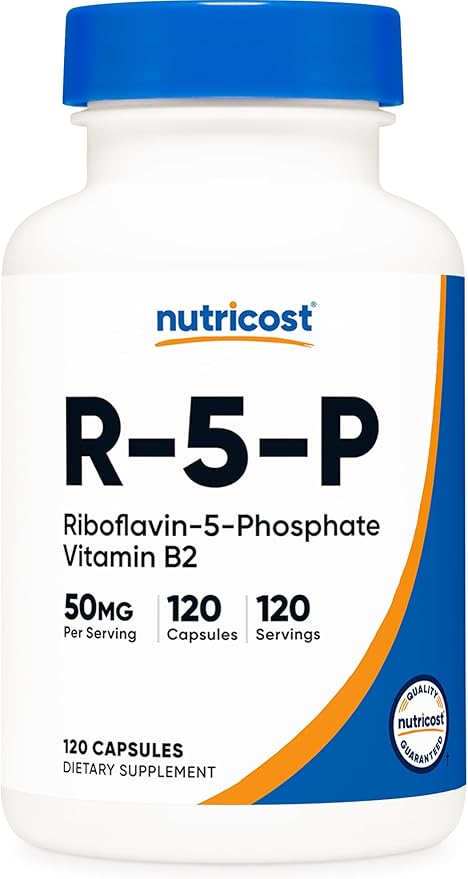 Nutricost R-5-P (Riboflavin-5-Phosphate) (Vitamin B2) 50 MG, 120 Capsules - Vegan, GMO-Free