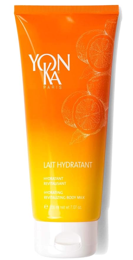 Yon-Ka Sweet Orange Body Milk, Lightweight Body Moisturizer with Vitamin E to Repair Skin, Natural Almond and Coconut Oils Hydrate Dry Arms and Legs (200ml)