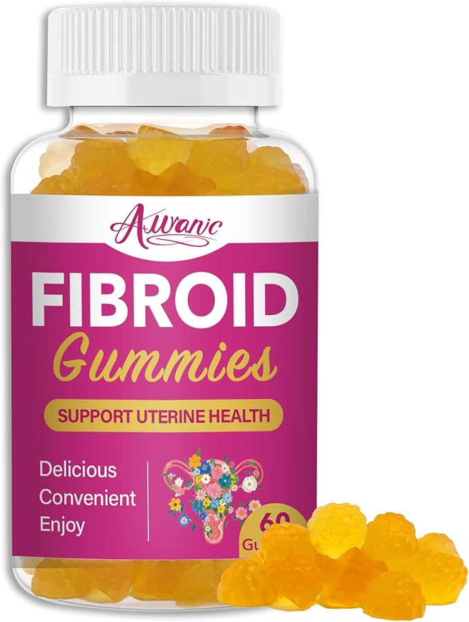 Natural Fibroid Gummies to Get Pregnant Fast for Women, Fertility Gummy Hormone Balance & Conception Support, Shrink Ovarian Cysts and Womb Detox Uterus Cleanse Candy, PCOS Vitamins Minerals