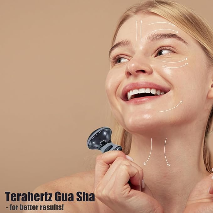 Terahertz Mushroom Gua Sha Facial Tools, Guasha Tool for Face and Body, Gua Sha Scraping Massager Tools for Reduce Puffiness and Improve Wrinkles
