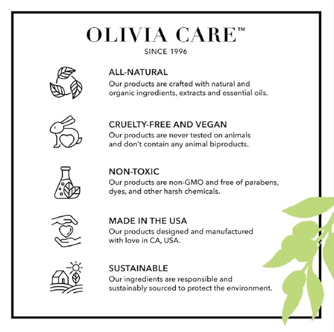 Olivia Care Facial Oil - Jojoba, Safflower, Vitamin E & Lemon Essential Oil | All Natural - Brightening, Calming, Anti-aging & Antioxidants - Remove Wrinkles