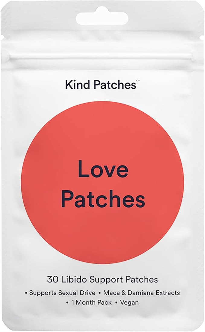 Love Patches - Natural Libido Booster for Women and Men - Ashwagandha and Red Ginseng to Enhance Intimate Wellness and Energy - 30 Count