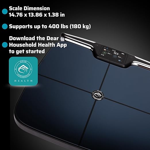 Premium Smart Digital Body Weight Scale FSA or HSA elegible - 8 Electrodes – 56+Metrics -Rechargeable- WiFi & Bluetooth - Full Body Analysis -Track Body Fat, Muscle Mass, Fat Percentage, Sleek Design