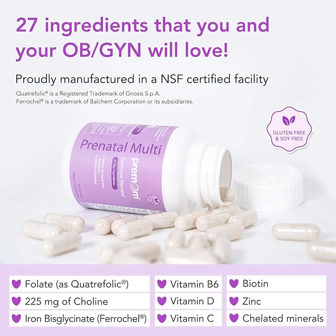 Premom Quantitative Ovulation Test Strips 20LH & Premom Prenatal Vitamin & Premom Fish Oil