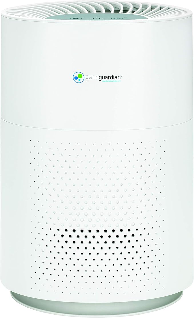 GermGuardian True HEPA Filter Air Purifier for Home, Office, Bedrooms, Filters Allergies, Pollen, Smoke, Dust, Pet Dander, Mold, Activated Carbon Eliminates Odors and Deodorizes, White, AC4200W