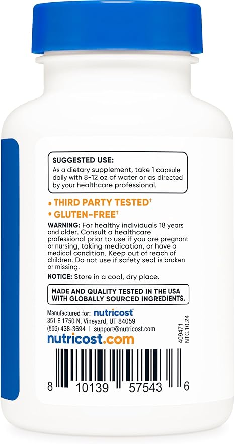 Nutricost R-5-P (Riboflavin-5-Phosphate) (Vitamin B2) 50 MG, 120 Capsules - Vegan, GMO-Free
