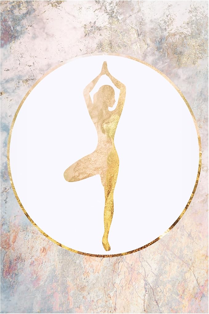 Trademark Fine Art Canvas Wall Art - Sarah Manovski 'Yoga Gold Marble 1' Wall Art for Living Room, Bedroom, or Office Décor