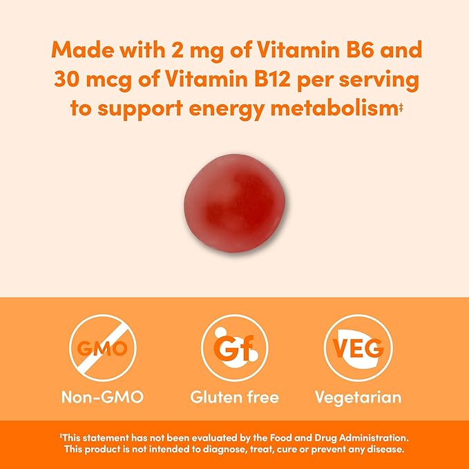 Amazon Elements - B-Complex, Supports Immune and Normal Energy Metabolism, 70 Gummies, 70-Day Supply, Vegan, Adult, Non-GMO (Previously Revly) (Pack of 2)