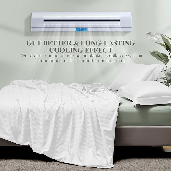 Elegear Revolutionary Cooling Blanket King, Absorbs Heat to Keep Body Cool for Night Sweats, Double Sided Arc-Chill3.0 Cool Fiber Q-Max>0.5, Lightweight Summer Cold Blankets Sleeping 90" x 108"