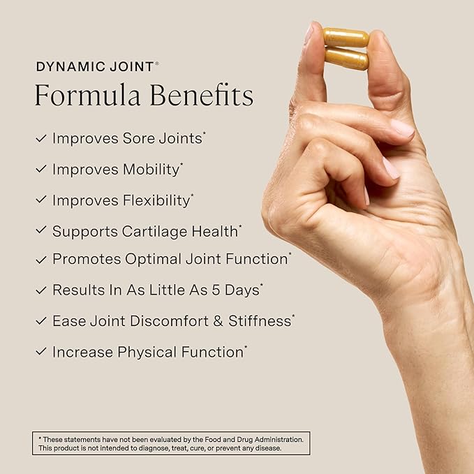 Stonehenge Health Dynamic Joint Health Supplement – Fast-Acting Support with AprèsFlex® Boswellia, MSM, Multi-Type Collagen, Turmeric, Bromelain, Vitamins C & D3 – Supports Joint Comfort – 60 Capsules