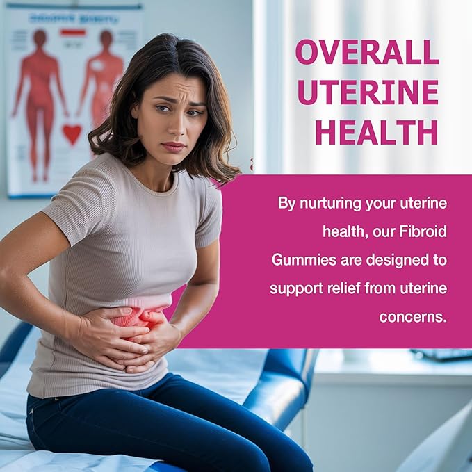 Natural Fibroid Gummies to Get Pregnant Fast for Women, Fertility Gummy Hormone Balance & Conception Support, Shrink Ovarian Cysts and Womb Detox Uterus Cleanse Candy, PCOS Vitamins Minerals