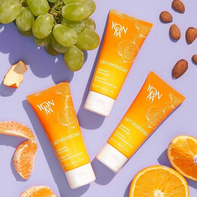 Yon-Ka Sweet Orange Body Milk, Lightweight Body Moisturizer with Vitamin E to Repair Skin, Natural Almond and Coconut Oils Hydrate Dry Arms and Legs (200ml)