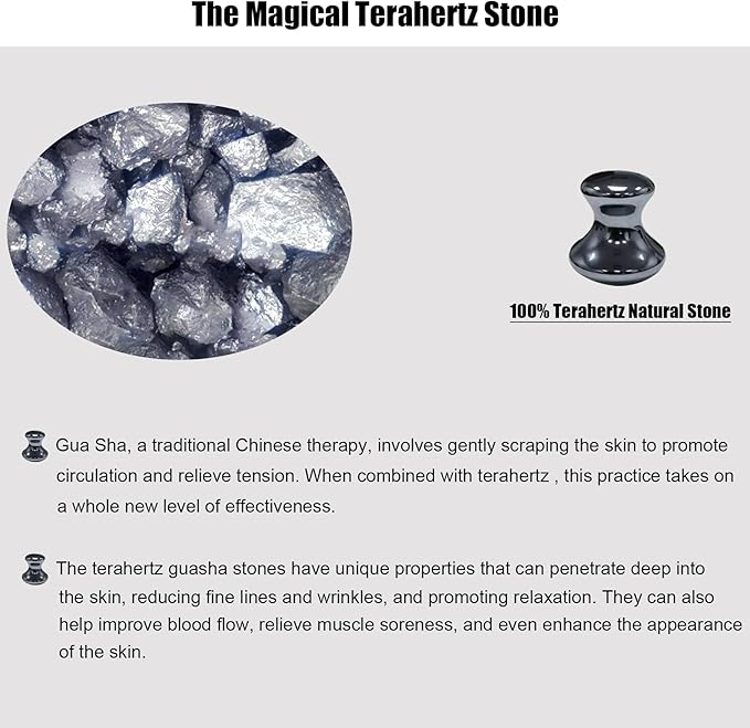 Terahertz Mushroom Gua Sha Facial Tools, Guasha Tool for Face and Body, Gua Sha Scraping Massager Tools for Reduce Puffiness and Improve Wrinkles