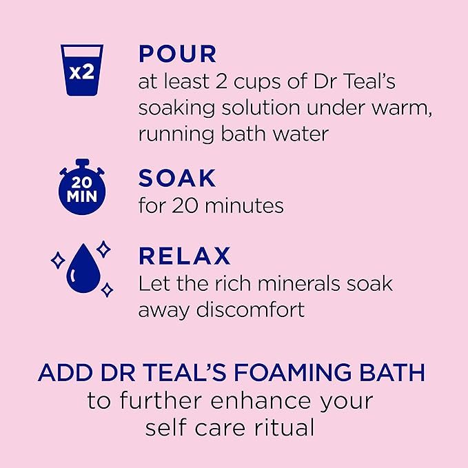 Dr Teal's Epsom Salt Magnesium Soak, Pomegranate & Black Currant, 3 lbs