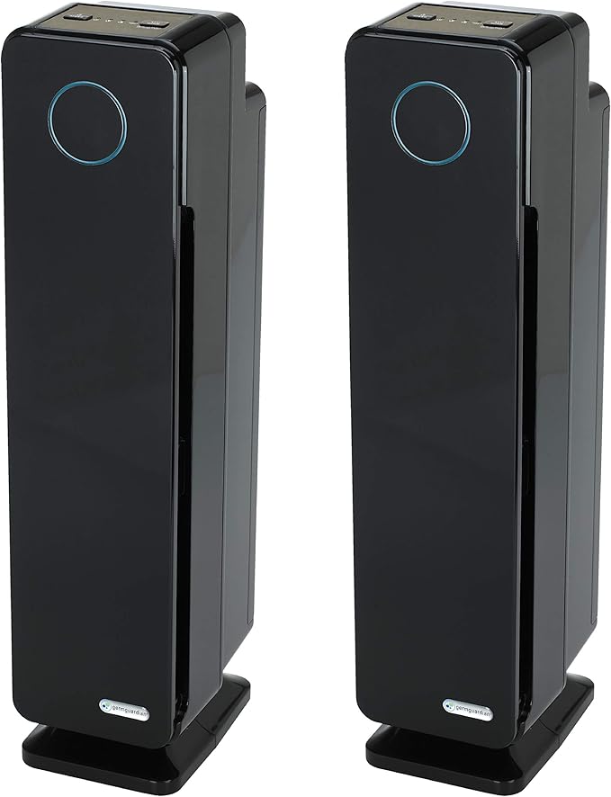 Germ Guardian True HEPA Filter Air Purifier with UV Light Sanitizer, Eliminates Germs, Filters Allergies, Pollen, Smoke, Dust, Pet Dander,Mold,Odors,Quiet 28in 3-in-1 Air Purifier for Home AC5300B2PK