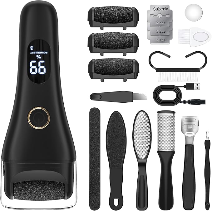Electric Callus Remover for Feet - Larger Grinding Head&3Speed, Foot Care Pedicure Callus Shaver Foot Scrubber Deadskin Remover, Waterproof Pedicure Tool Foot File for Deadskin Dry Crack Skin Calluses