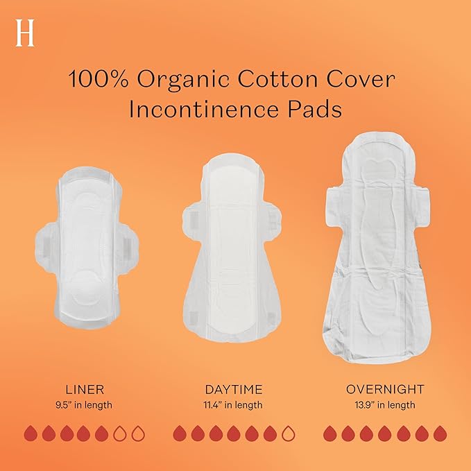 The Honey Pot Company - Herbal Pads for Women - Organic Incontinence Overnight w/Wings - Infused w/Essential Oils for Cooling Effect - Postpartum Essentials - Feminine Care - FSA & HSA - 16 ct