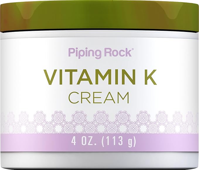 Piping Rock Vitamin K Cream | 4 Ounce | for Bruising, Dark Circles, Spider Veins, Eyes, Skin and Face