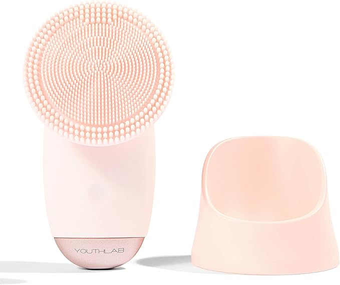 SoniGlow, Pink, Silicone Facial Skin Cleansing Brush, Electric, Vibrating, Scrubber, Hygienic, Exfoliation, Massage, Firm, Tone, Blackheads, Pores, Waterproof, Rechargeable, Makeup Removal
